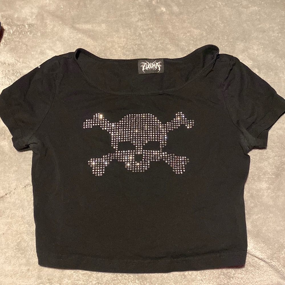 LARGE womens crop gemstone top